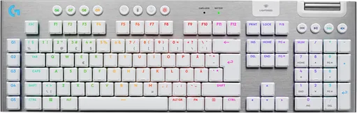 Logitech G915 X LIGHTSPEED - Tactile - 100% - Gaming Tangentbord - Nordisk - Vit